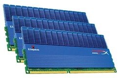 Kingston DDR-III 6GB (PC3-16000) 2000MHz Kit (3 x 2GB) [KHX2000C8D3T1K3/6GX] Hyper X