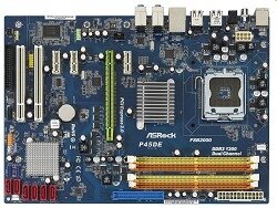 ASRock P45DE (A/ASR) RTL {S775, P45, DDR2 1200, PCI-E, GBL, 8ch Audio, SATAII, ATX} RTL
