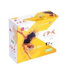 Диски LG CD-R 80min, 52x. 10шт. Slim Case