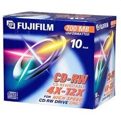 47670 Диски CD-RW Fujifilm 4-12x 700Mb, Jewel Case, 10шт.
