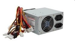 Gembird 450W [CCC-PSU5X] RTL {ATX 2.2, CE, PFC, low noise,dual fan,20+4+4+6 pin,3 SATA,Power Cord}