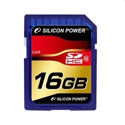 SecureDigital 16Gb Silicon Power, (SP16GBSDHC10/SP016GBSDH010V10), SDHC Class10