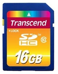 SecureDigital 16Gb Transcend, TS16GSDHC10, Class 10